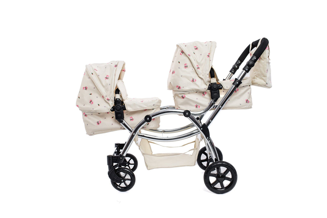 Roma Darcie Cream Twins Dolls Pram Dolls Pram Roma 