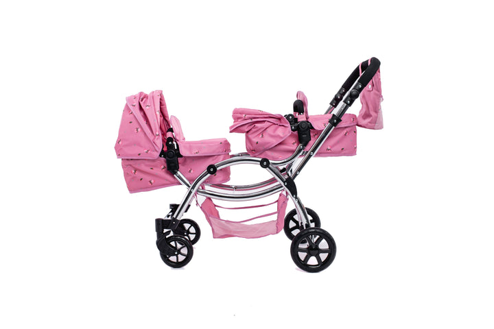 Roma Darcie Pink Twins Dolls Pram Dolls Pram Roma 