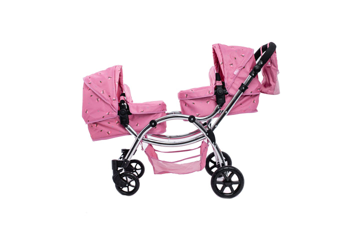 Roma Darcie Pink Twins Dolls Pram Dolls Pram Roma 