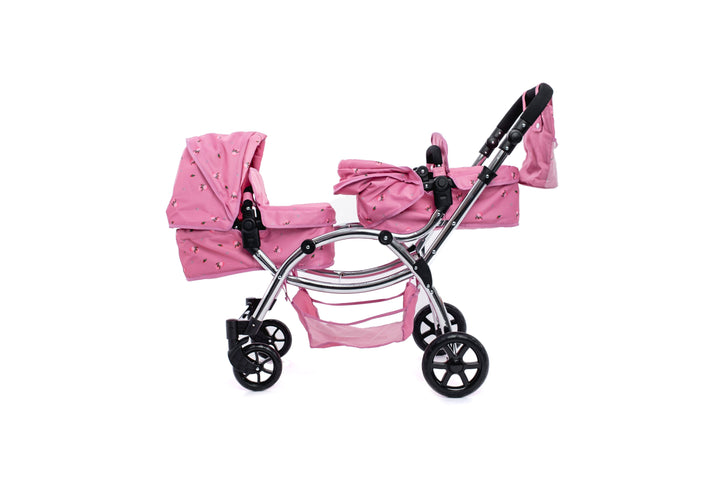 Roma Darcie Pink Twins Dolls Pram Dolls Pram Roma 