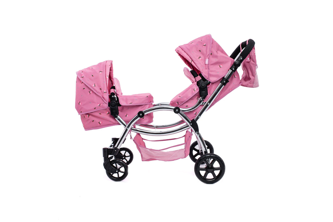 Roma Darcie Pink Twins Dolls Pram Dolls Pram Roma 