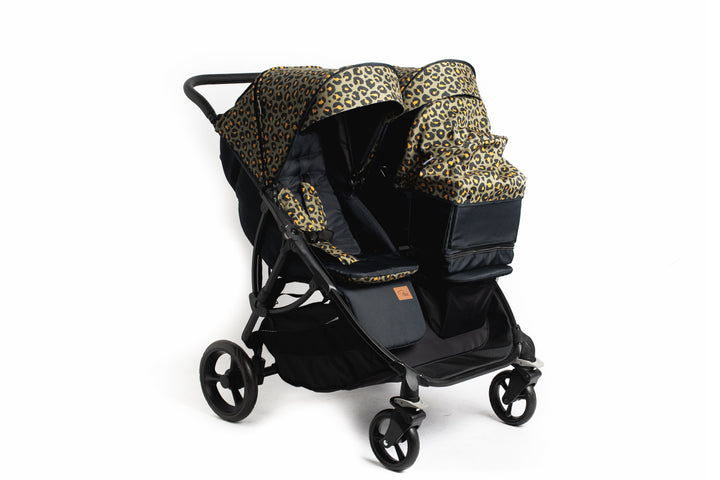 Roma Gemini Khaki Leopard Carry Cot Baby Stollers Roma 