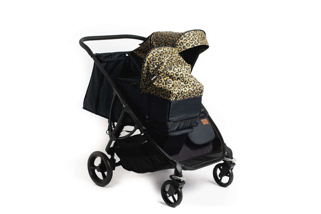 Roma Gemini Khaki Leopard Carry Cot Baby Stollers Roma 