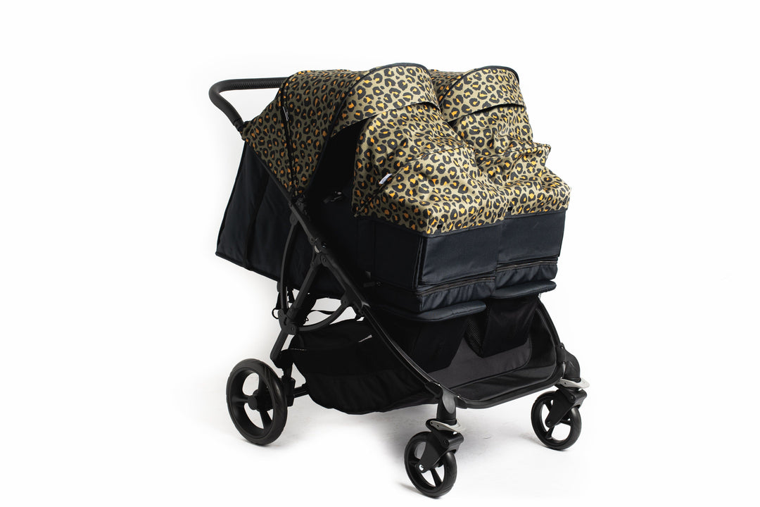 Roma Gemini Khaki Leopard Carry Cot Baby Stollers Roma 