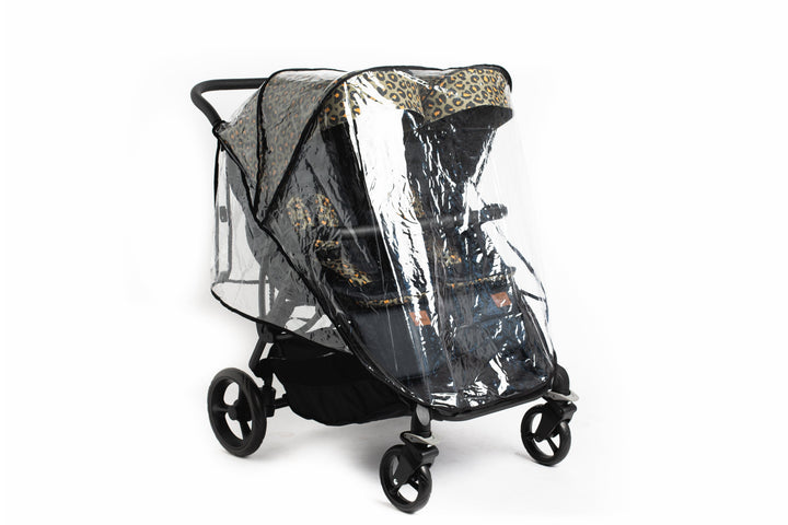 Roma Gemini Khaki Leopard Double Pram Baby Stollers Roma 