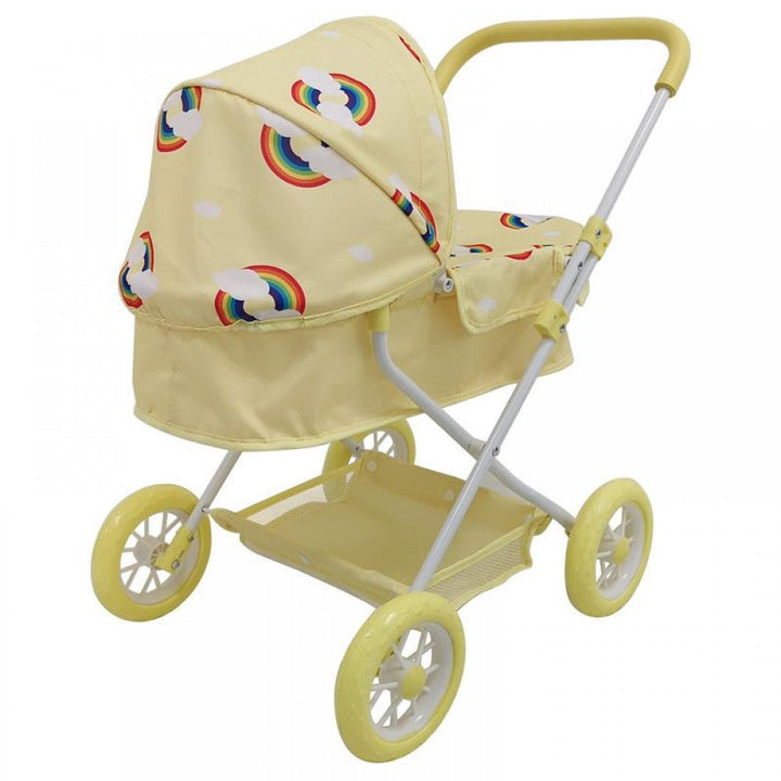 Roma Rupert Dolls Pram in Primrose, hood and carrycot detail