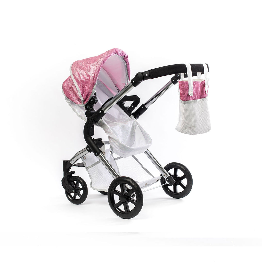 Roma Stephanie Single Dolls Pram with coordinating changing bag attached