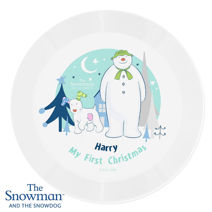 The Snowman and the Snowdog Plastic Plate Seasonal & Holiday Decorations Mini Bee 