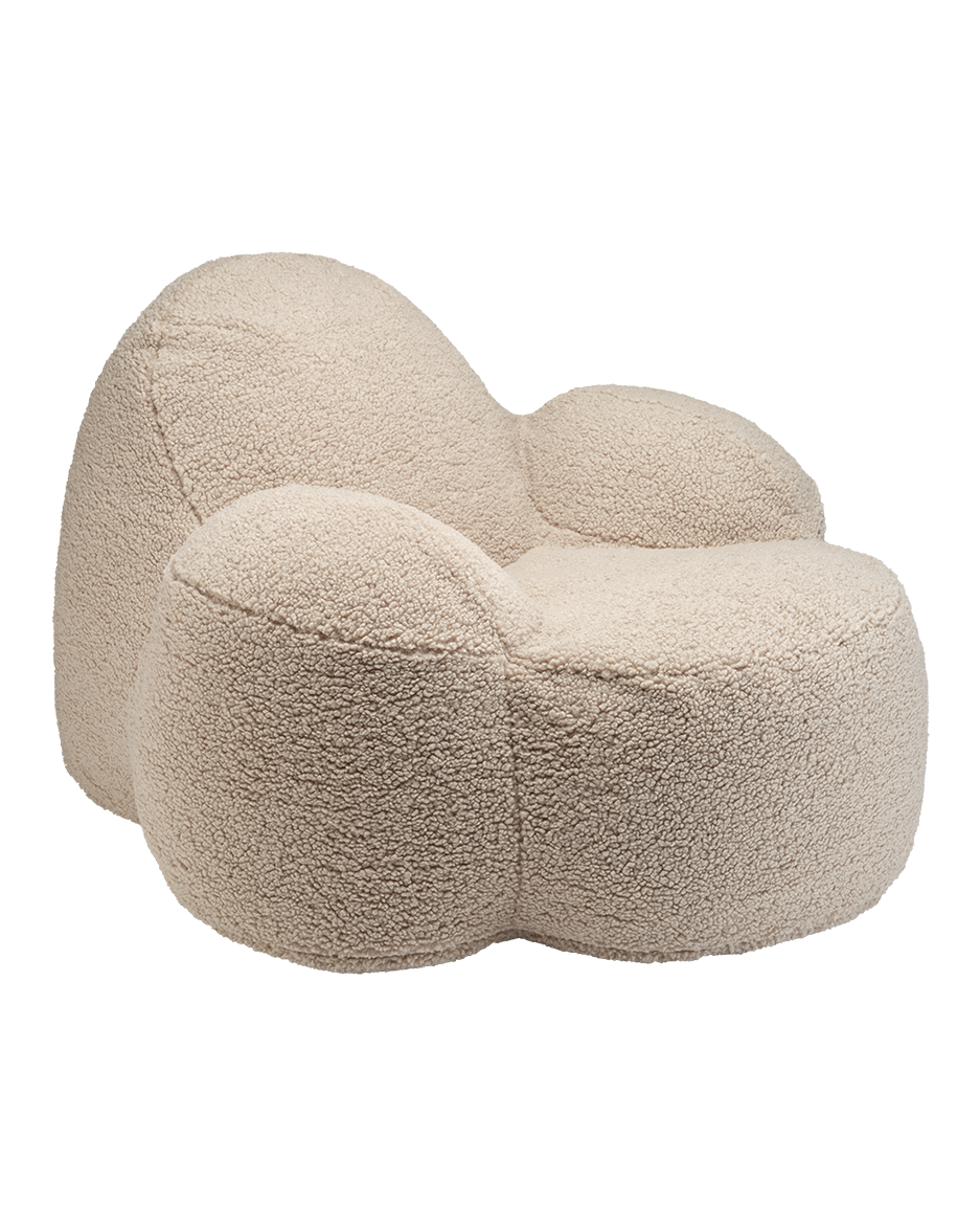 Biscuit Teddy Wigiwama Momo Chair, front angled view on plain background