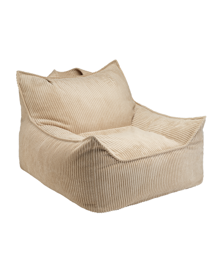 Brown Sugar Corduroy Wigiwama Club Chair, front angled view on plain background
