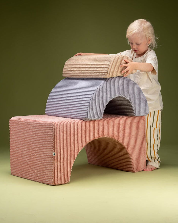 Wigiwama Pink Mousse Rainbow Playset Foam Blocks Wigiwama 