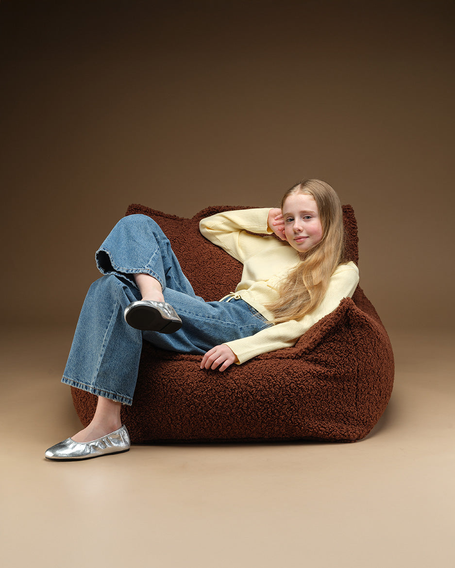 Warm Hazel Wigiwama Club Chair, side profile view